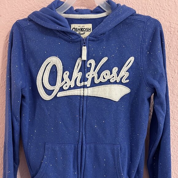 Oshkosh blue hoodie for girls. Size 8 - Picture 1 of 4